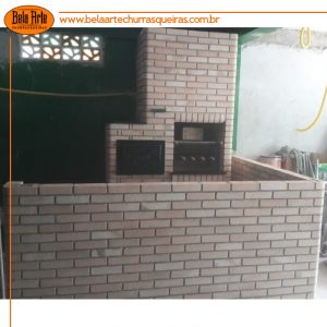 kit 3x1 quadrado churrasqueira, Forno de ferro fundido e fogão a lenha