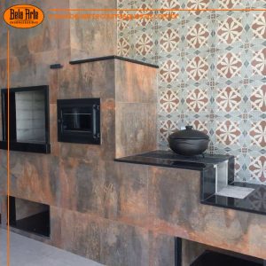 kit 3x1 quadrado churrasqueira ,forno de ferro , Fogão a lenha