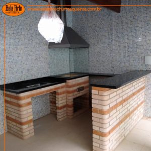 Churrasqueira com coifa inox