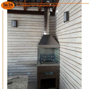 Churrasqueira com coifa inox