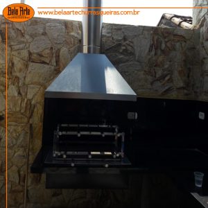 Churrasqueira com coifa inox