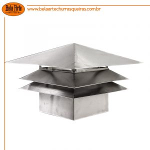 Chapéu aletado inox